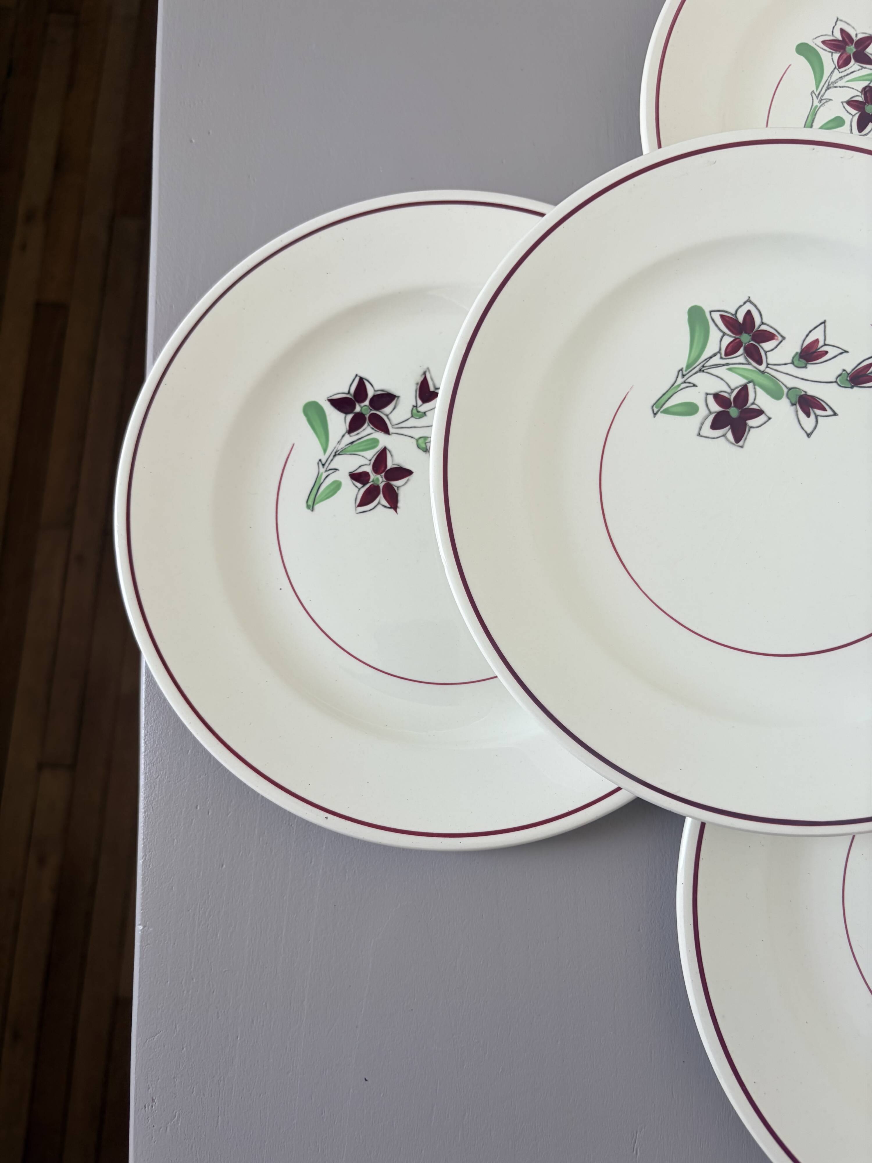 4 vintage flat plates from the Salins factory 210638