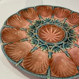 Sarreguemines earthenware oyster dish