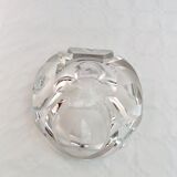 Round cut crystal ashtray signed dimension: height -8cm- diameter -16cm-