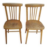 2 light bistro chairs thonet stamped czechoslovakia vintage