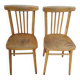 2 light bistro chairs thonet stamped czechoslovakia vintage