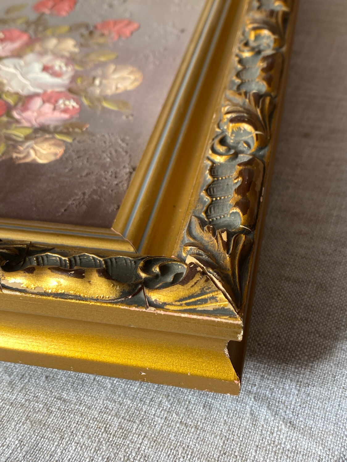 Oil on canvas, framed still life