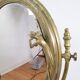 Tilting table mirror and art nouveau photo holder in bronze