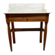 Antique dressing table, white marble