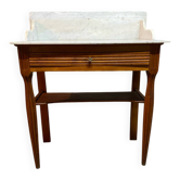 Antique dressing table, white marble