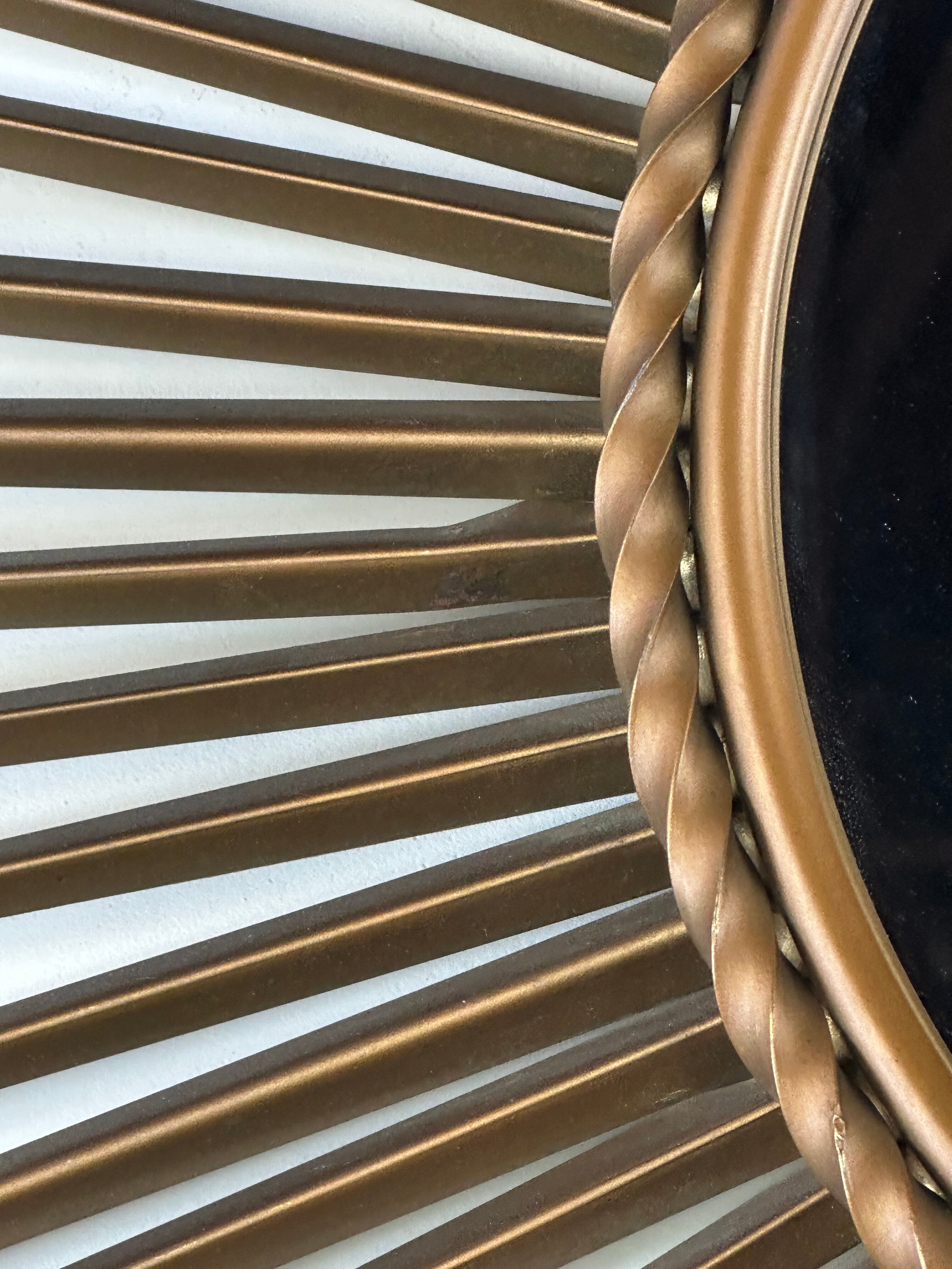 Sun Mirror Chaty Vallauris in gilded metal 1950s/60s