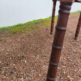 Rustic restaurant bistro table in solid oak, 1900 period - 1m85