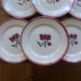 6 vintage flat plates from Badonviller 200825