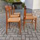 5 chaises paille tressée 60's