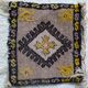 Paire de 2 mini tapis kilim deco murale 37x37cm