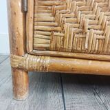 Low rattan buffet