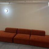 Pillow system sofa in rust color - MYCS