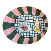 Grande assiette ovale artisanale