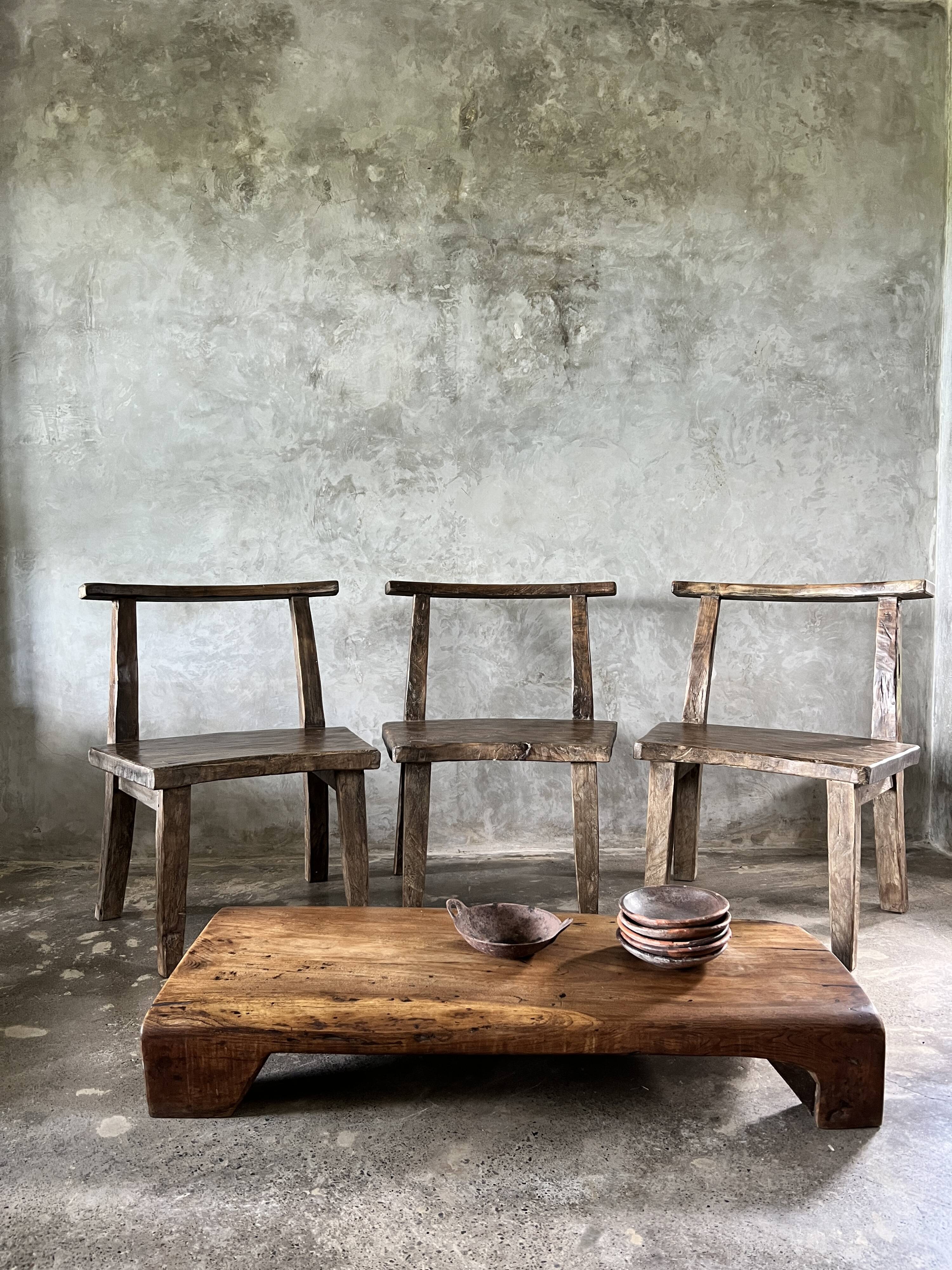 Large old teak chair or armchair H84 L60
