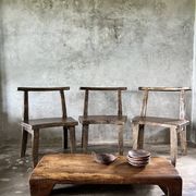 Large old teak chair or armchair H84 L60