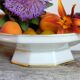 Octagonal porcelain compotier Limoges France