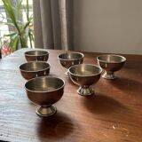 Lot de 6 coquetiers en métal argenté
