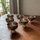Set of 6 silver-plated metal egg cups