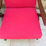 Pair of red scandinavian heater chairs