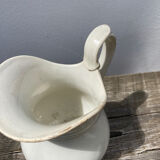 White pitcher earthenware Creil and Montereau nineteenth
