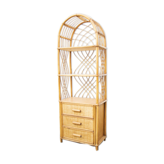 Rattan bookcase