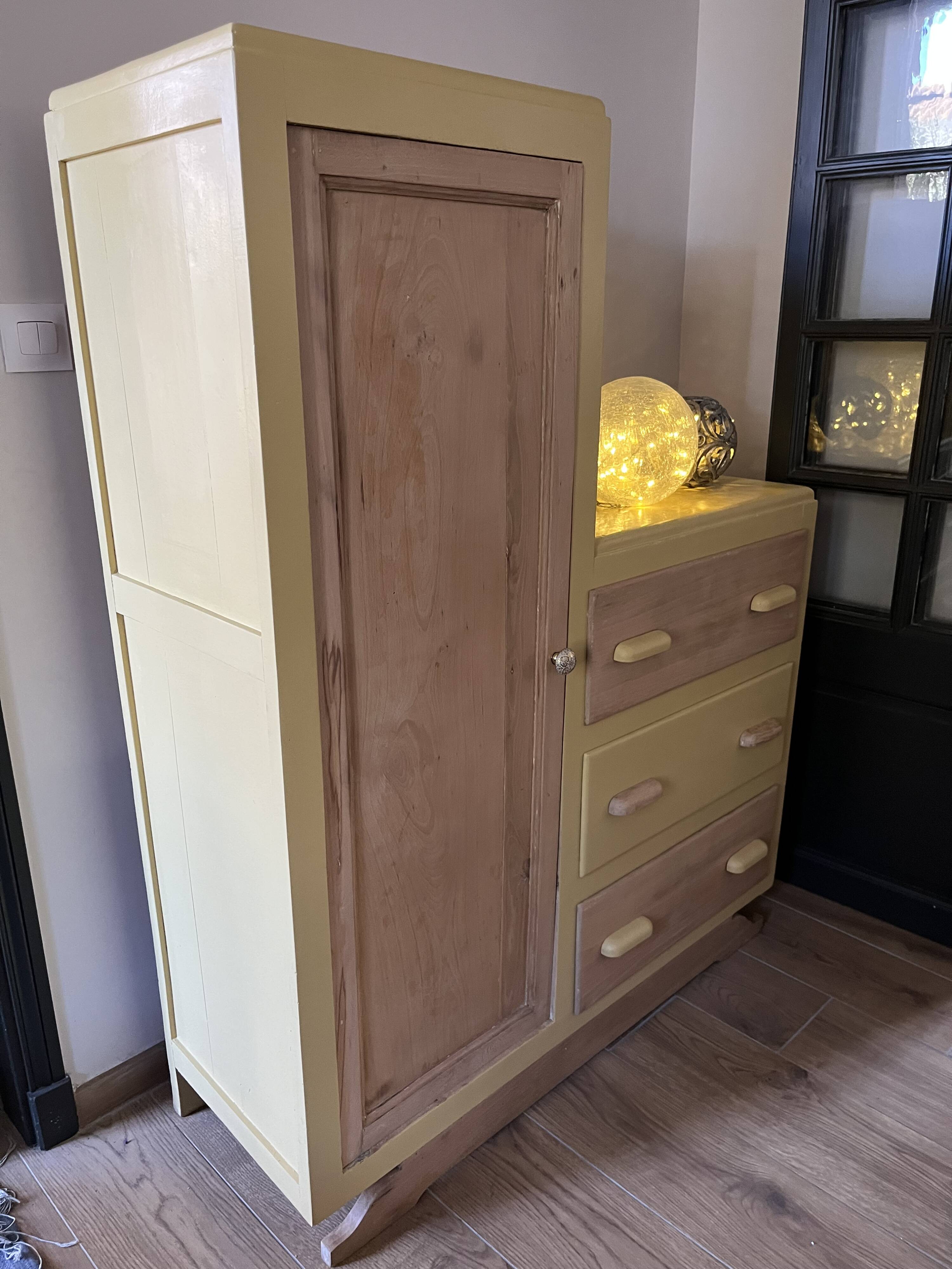 Re-styled asymmetrical wardrobe