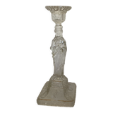 Ancien bougeoir verre moulé