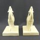 Onnaing, pair of Art Deco crackled antelope bookends