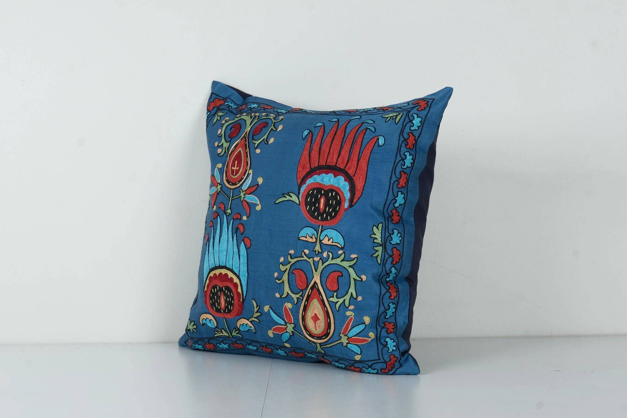 Vintage embroidered cushion cover 51x51 cm
