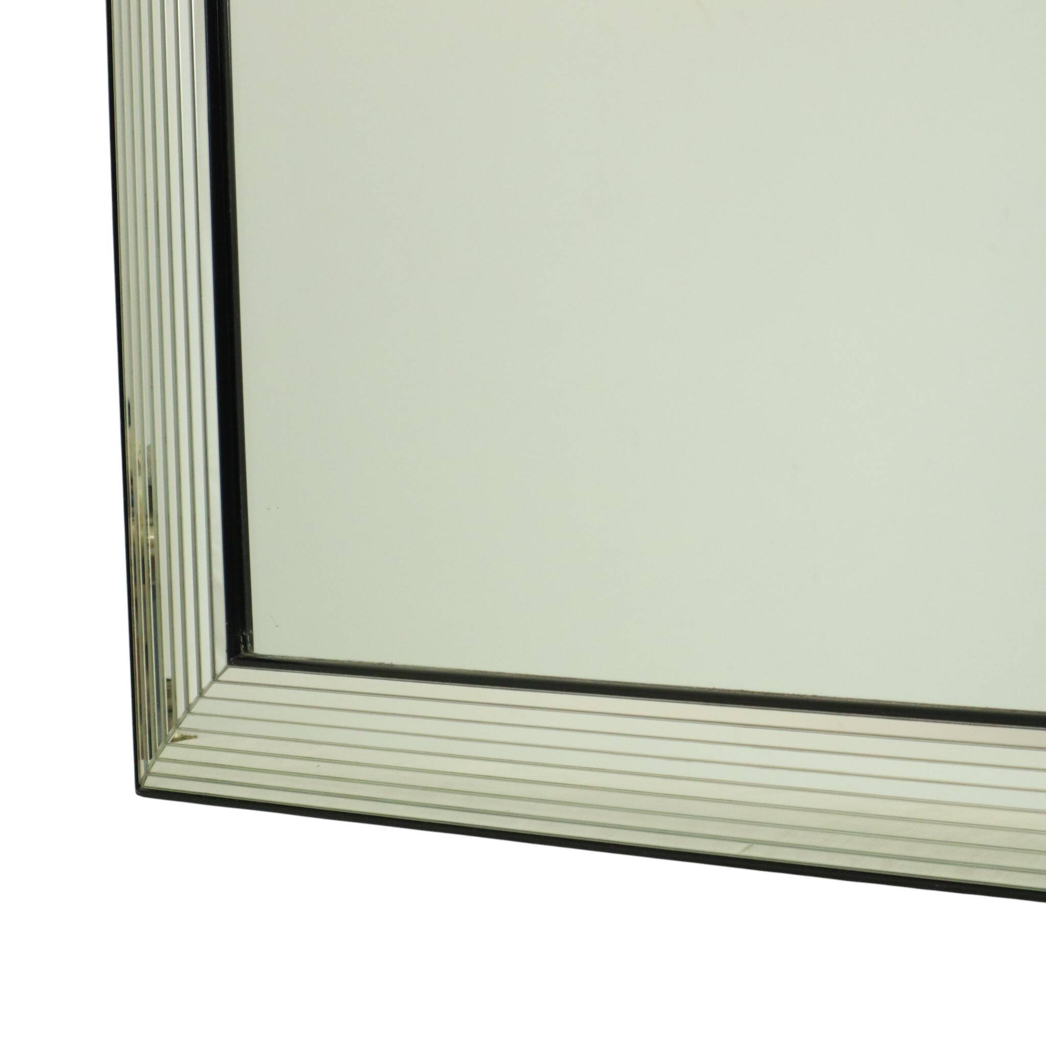 Vintage silver Deknudt mirror in Hollywood Regency style, 107 cm