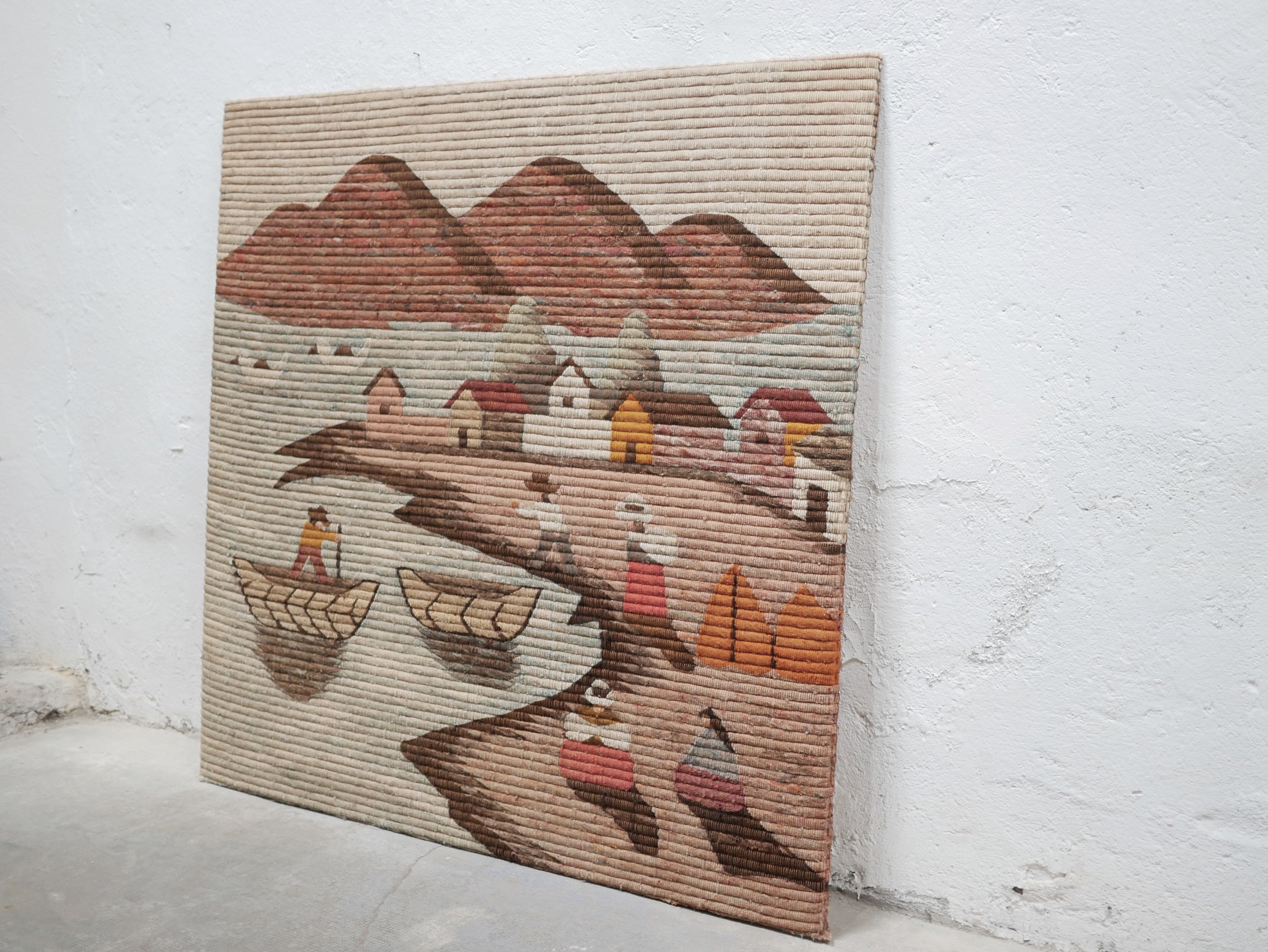 Vintage wool wall tapestry