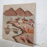 Vintage wool wall tapestry