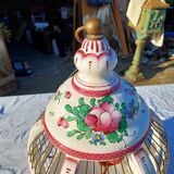 19th century bird cage in Lunéville earthenware