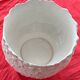 Pot cover slurry in glazed ceramic white vintage floral pattern