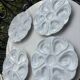 6 assiettes à huîtres majolique