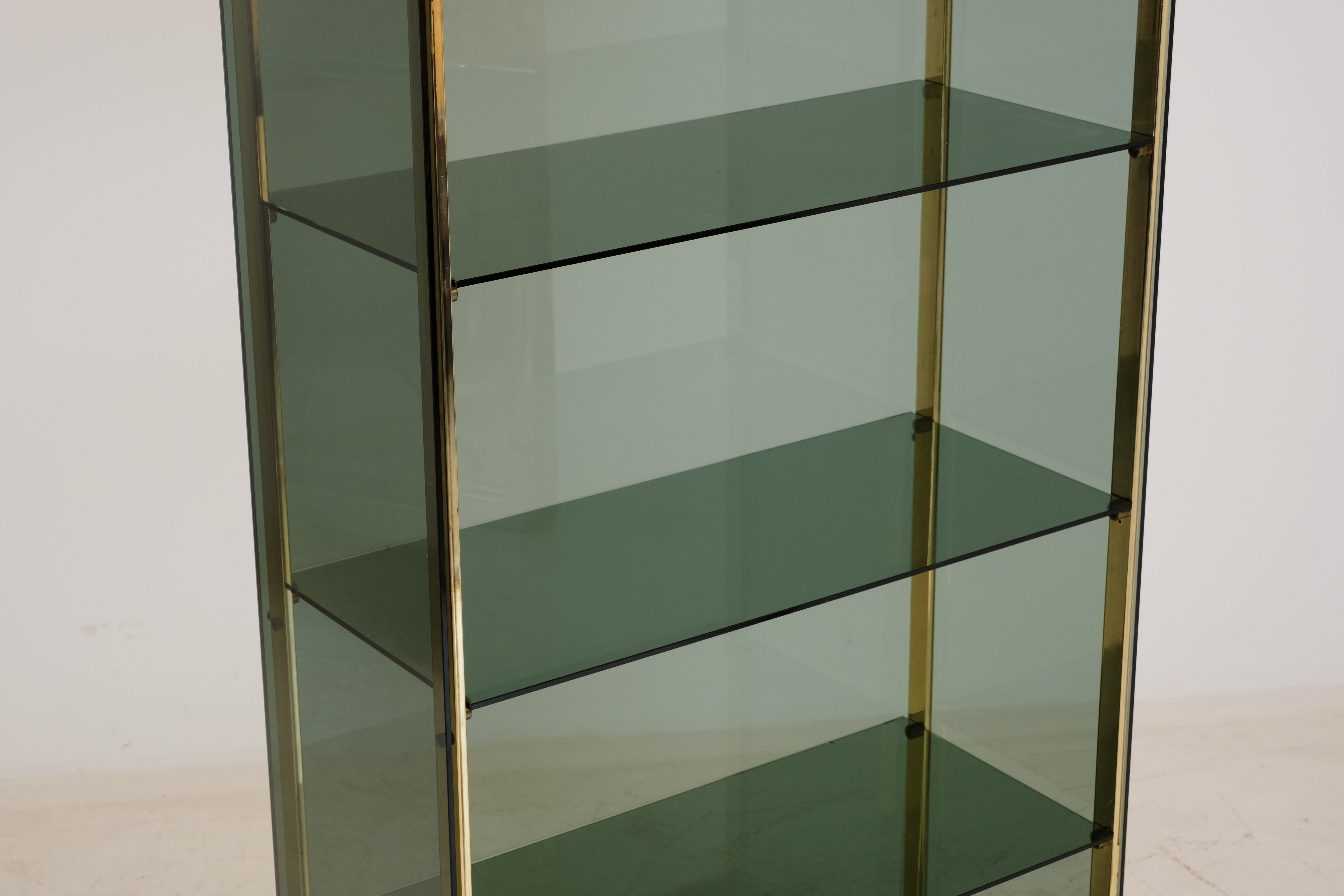 1960's glass and brass library