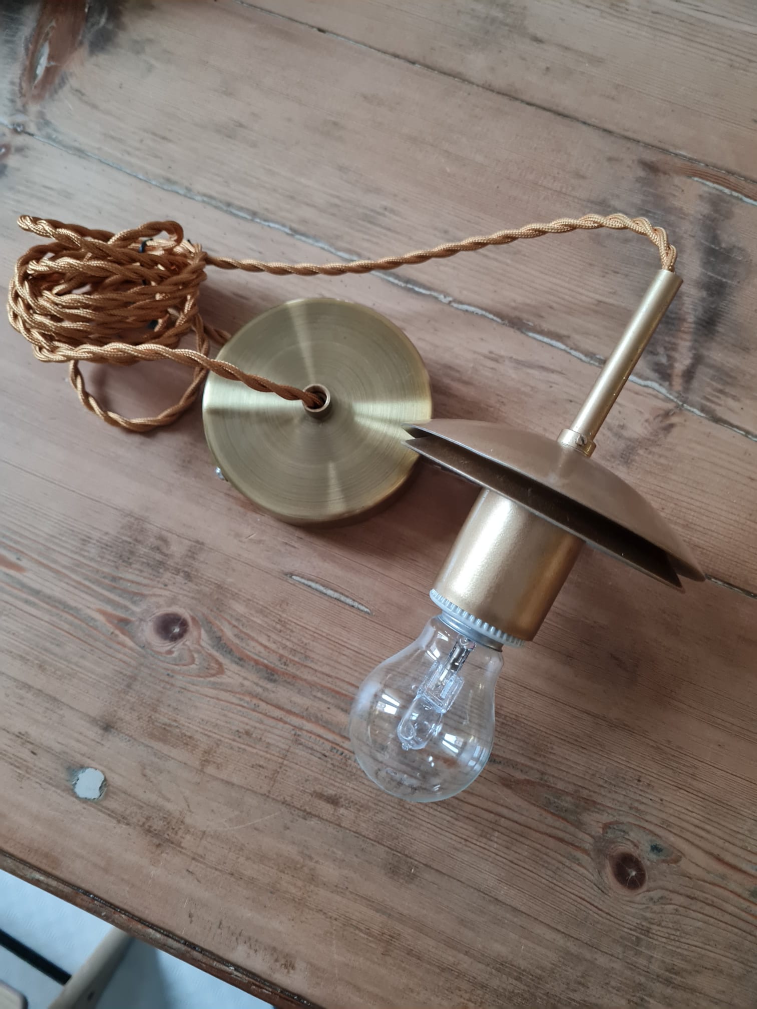 Suspension globe glass smokes amber bubble Peill & Putzler space age