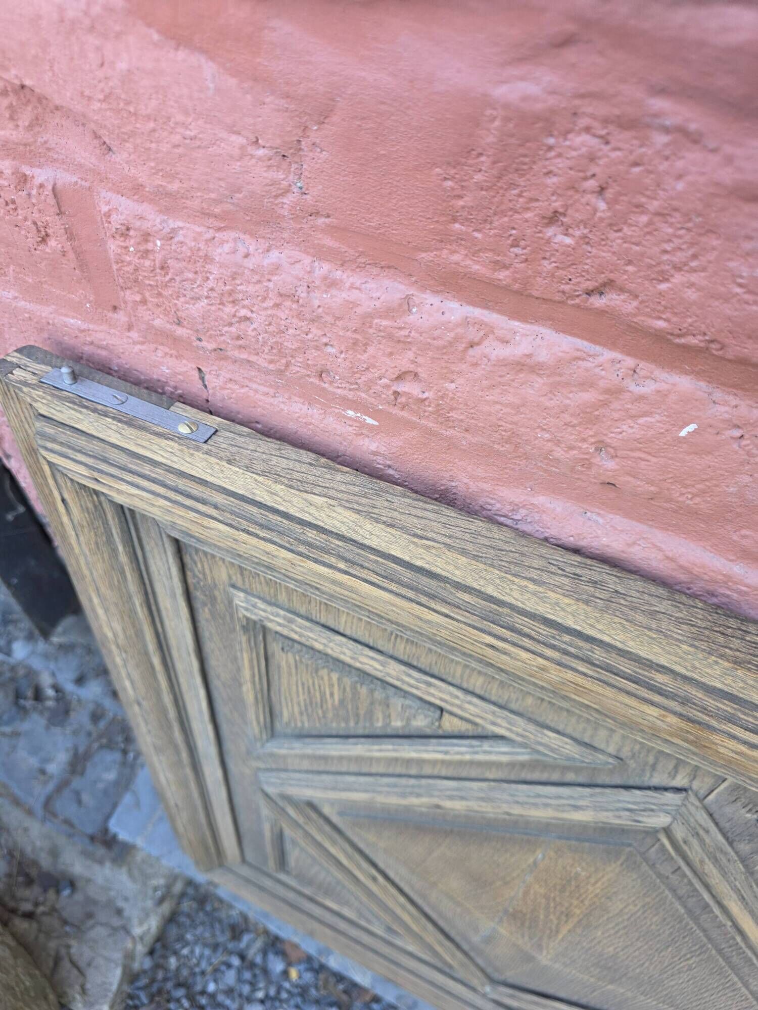 Pair of old solid oak doors