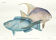 Lithographie illustration poisson animal