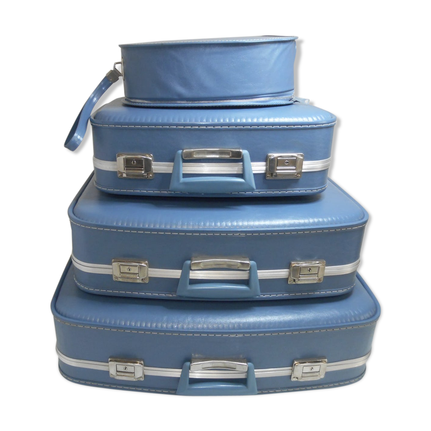 1960s flight attendant and vanity suitcases