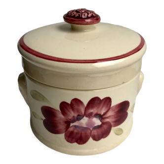 Digoin Sarreguemines model "Marguerite" hand-painted box 50s