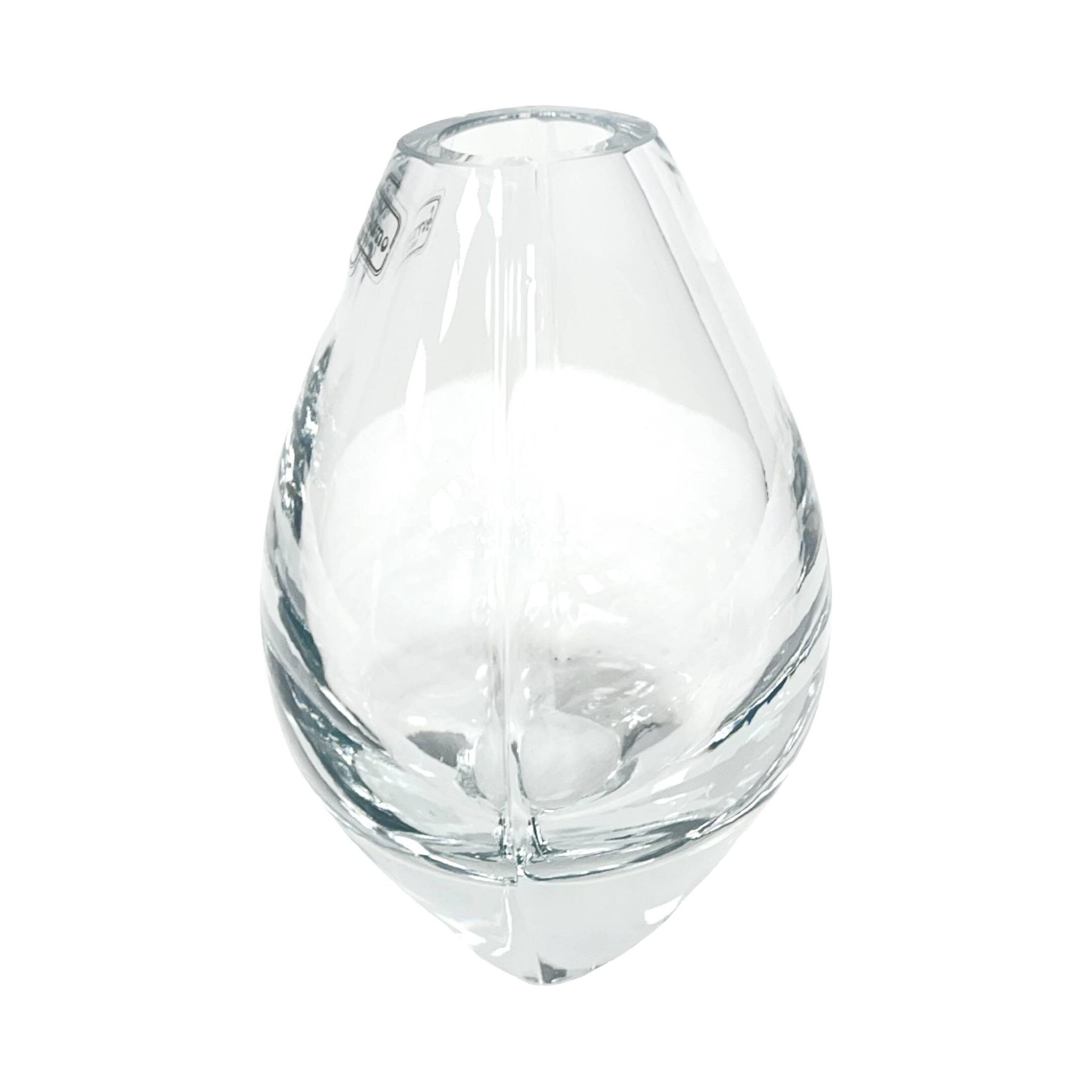 Vase en verre soufflé à la main, design minimaliste, Formano Allemagne, années 1980.