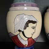 Pair of Annecy ceramic vases