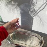 Silver-plated duck foie gras dish