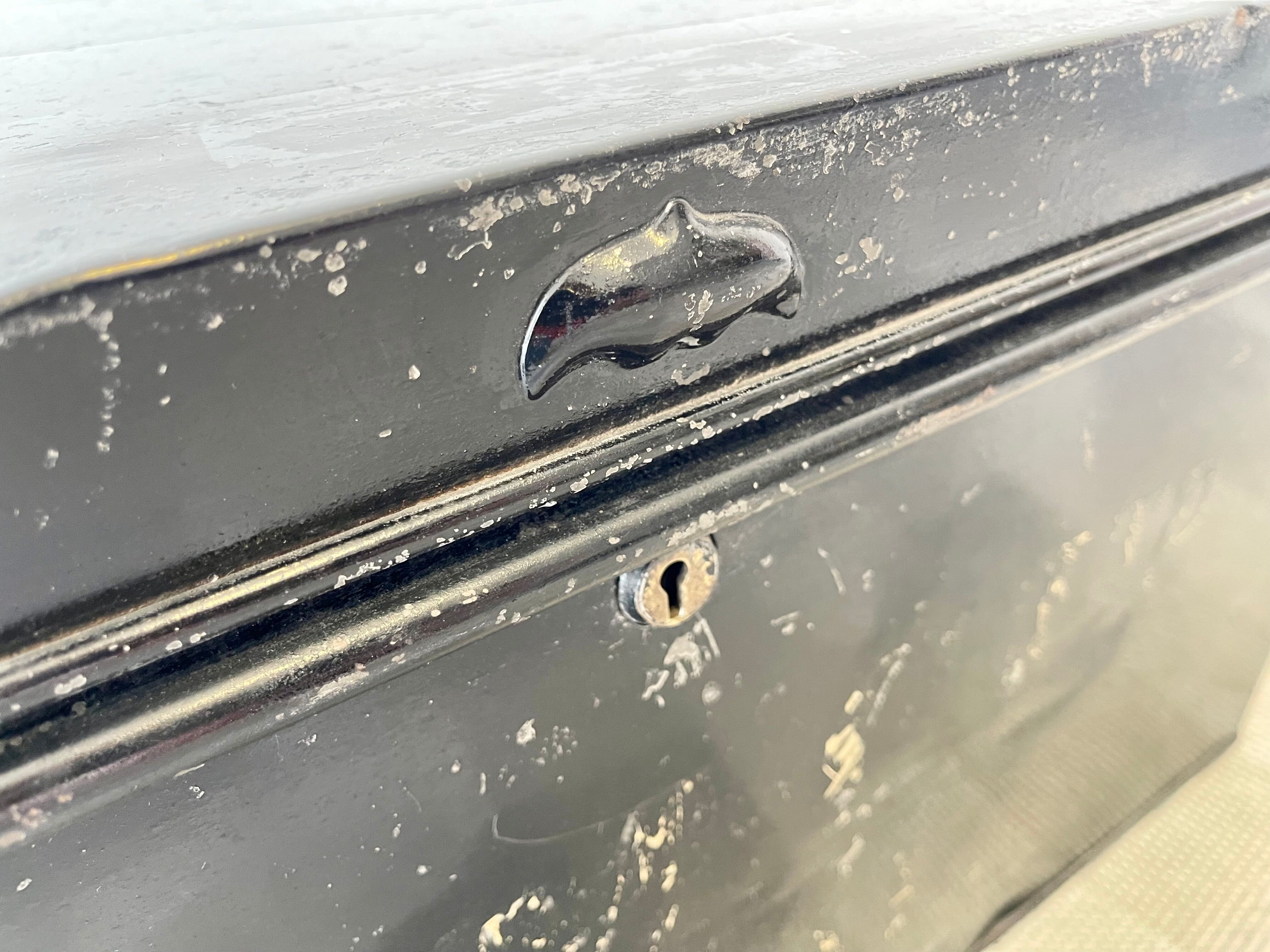 Vintage Black Metal Document Box