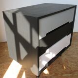 Dresser 3 drawers grey black rose
