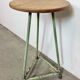 Tabouret d'atelier industriel vert, années 1960