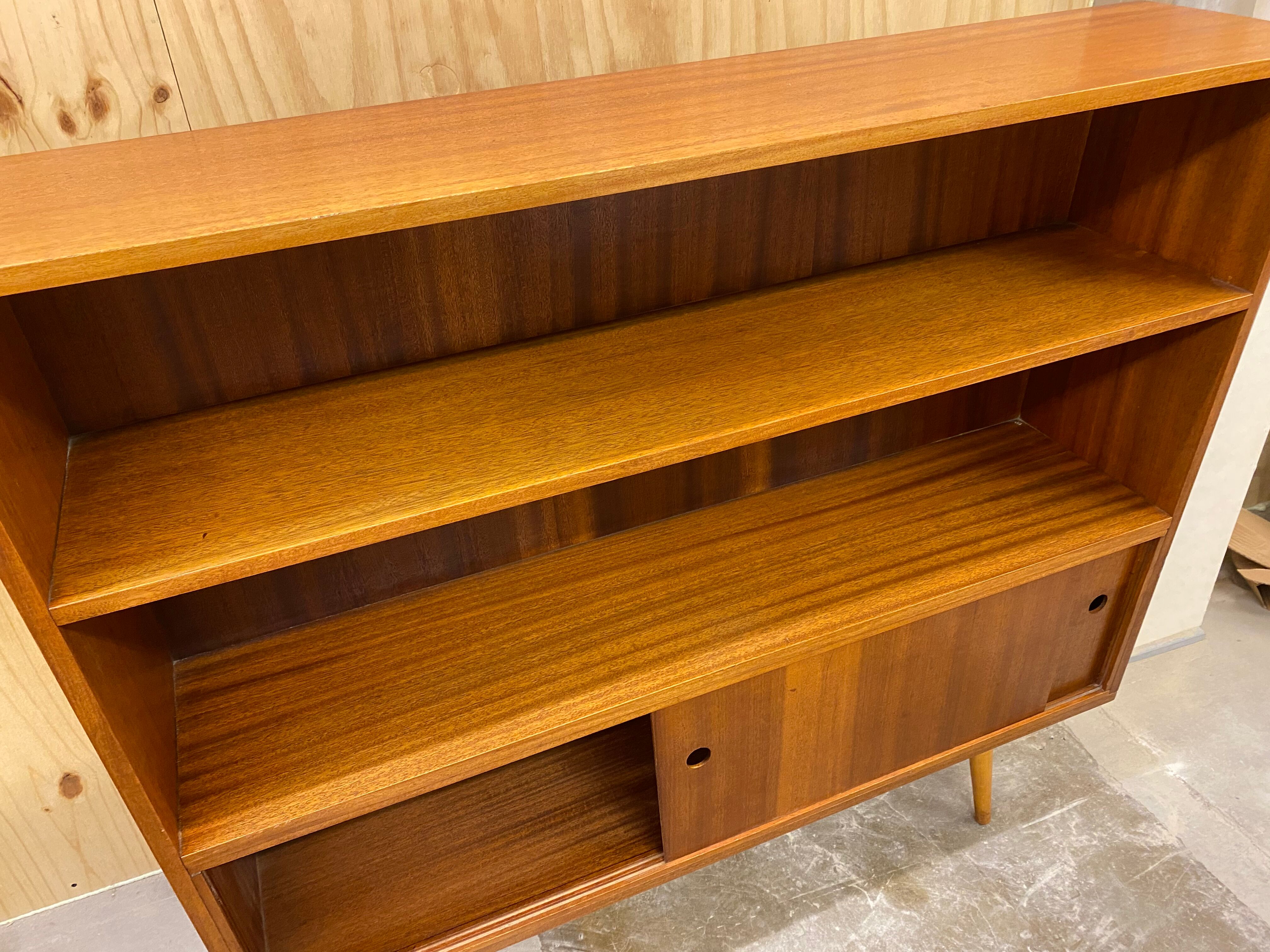 Vintage Mid-Century Teak Book Cabinet, 1950s