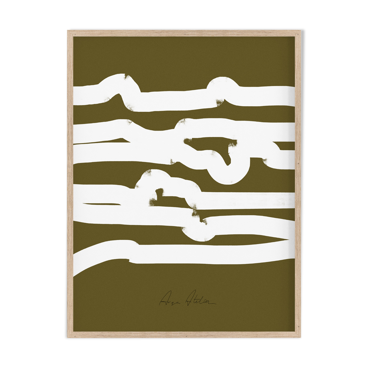 Framed abstract giclee art print 50x70cm