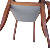 Paire de fauteuils bridge en bois et tissu, 1940